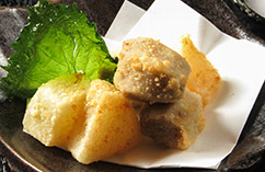 里芋と大根の唐揚げ